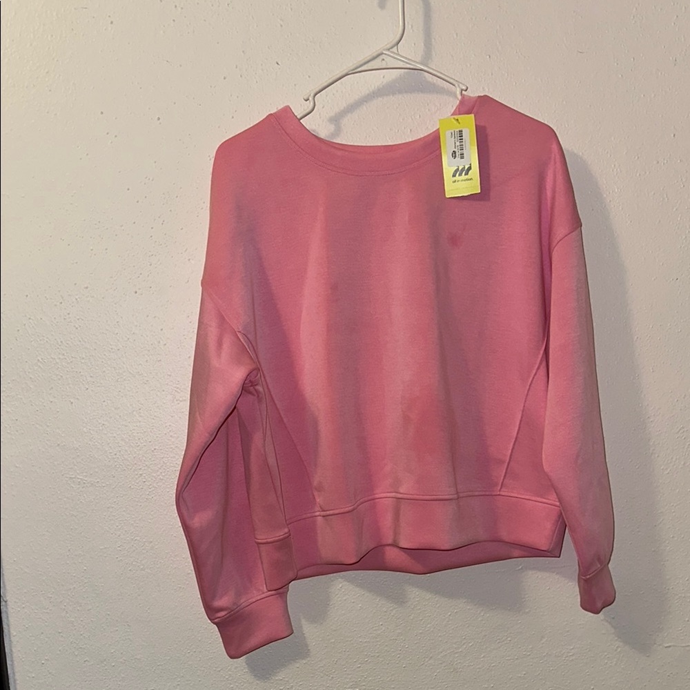 All In Motion Athletic Pink Sweatshirt with Open-back